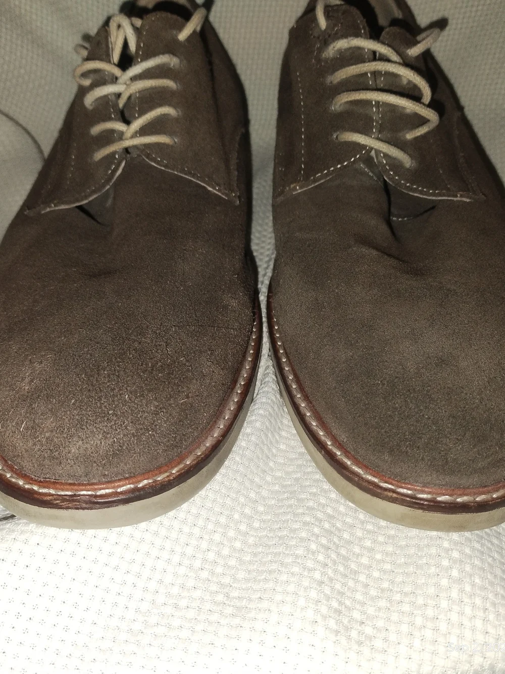 Aston Grey DIEN Size 12 Espresso Brown Suede Derby Oxford Shoes